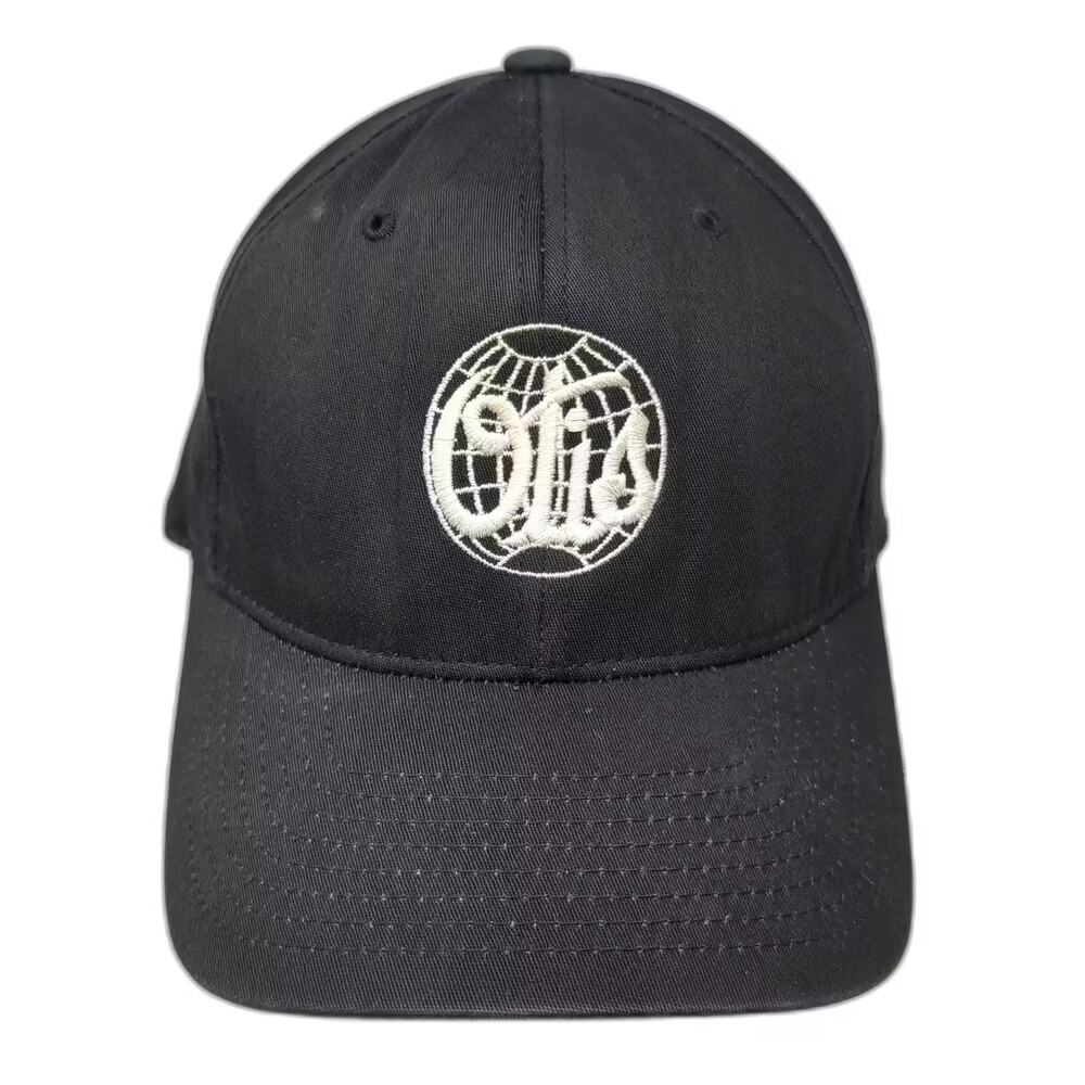 Otis Baseball Cap Black White XL Flexfit Embroidered Logo Curved Brim Hat